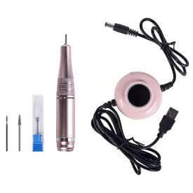 35000RPM Professional Nail Drill Machine Portable Electric Nail File Acrylic Manicure Pedicure Grinding Drill Set Polishing Shape Tools Design for Home Salon Use (Set 1)