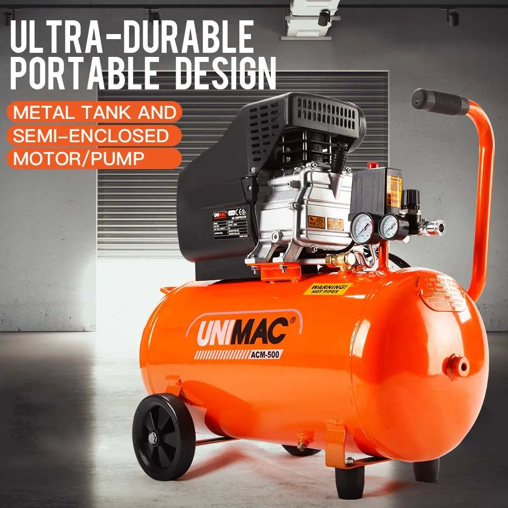 3HP 50L Portable Electric Air Compressor   5pc Kit | Unimac