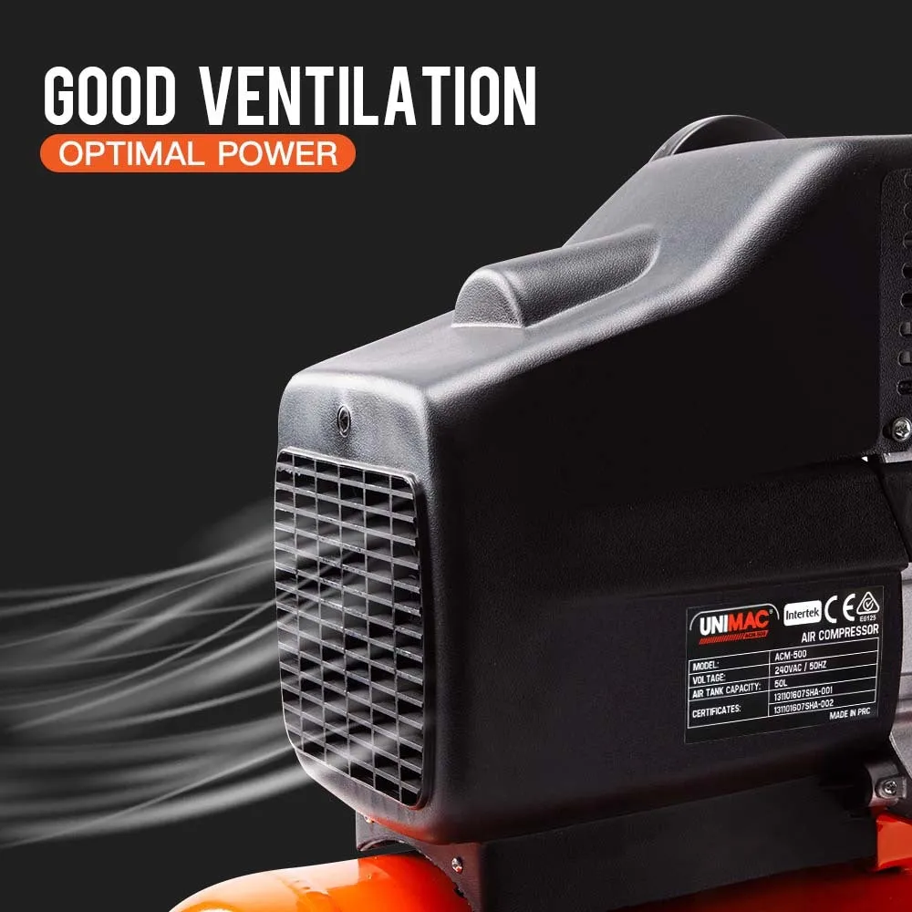 3HP 50L Portable Electric Air Compressor   5pc Kit | Unimac