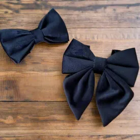 Black bow tie for dogs - Velvet