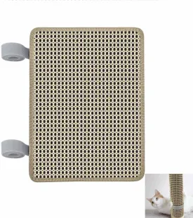 Cat Nail File Scratcher Wrapped Around a Cat Scratching Post, 14.81x11.12 Inches Cat Scratch That Files Nails, Cat Nail File Can Help to Trim Cat's Nails and Protect Scratch Post, beige