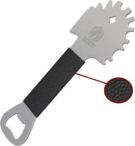 Cave Tools Bristle-Free Metal Grill & Griddle Scraper - Includes Bottle Opener - Barbeque Brush Substitute - BBQ Grill Accessories, Stainless Steel
