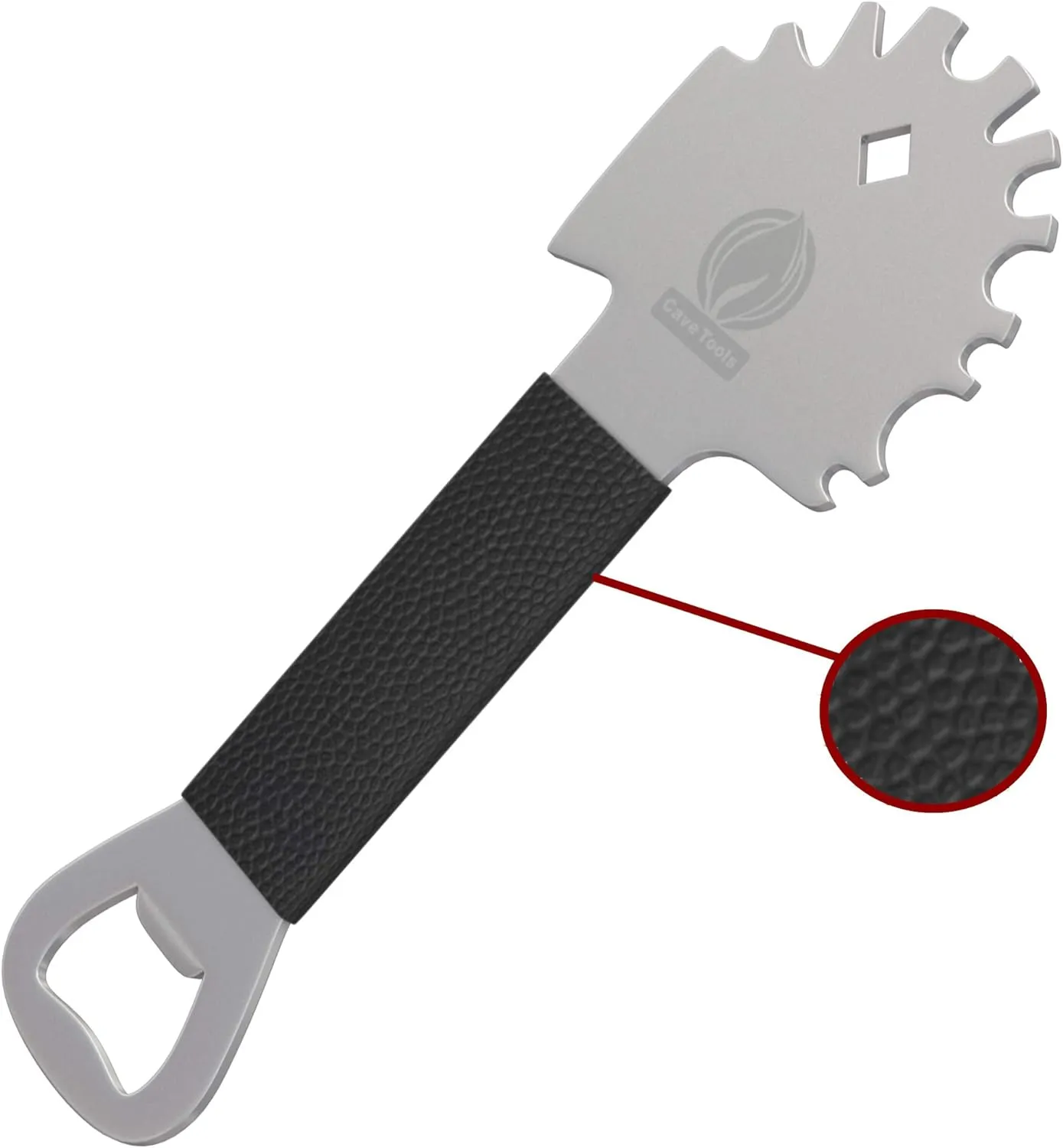 Cave Tools Bristle-Free Metal Grill & Griddle Scraper - Includes Bottle Opener - Barbeque Brush Substitute - BBQ Grill Accessories, Stainless Steel