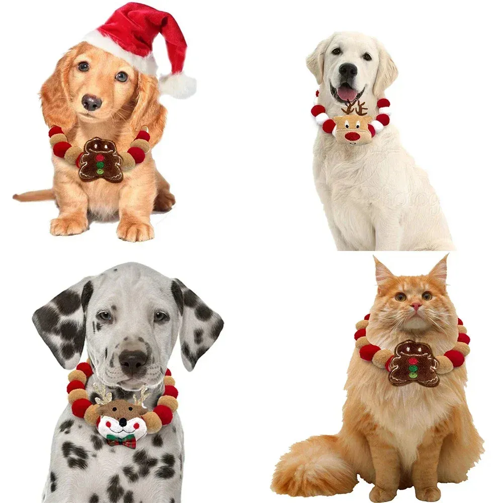 Christmas Themed Dog Bow Ties, Pack of 30