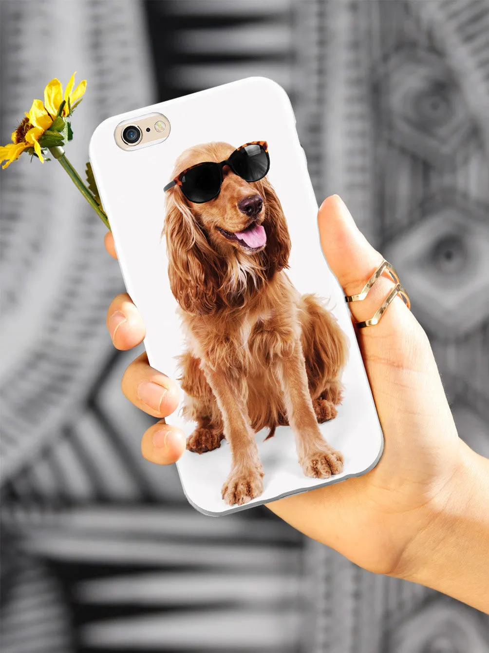 Cocker Spaniel with Sunglasses Case