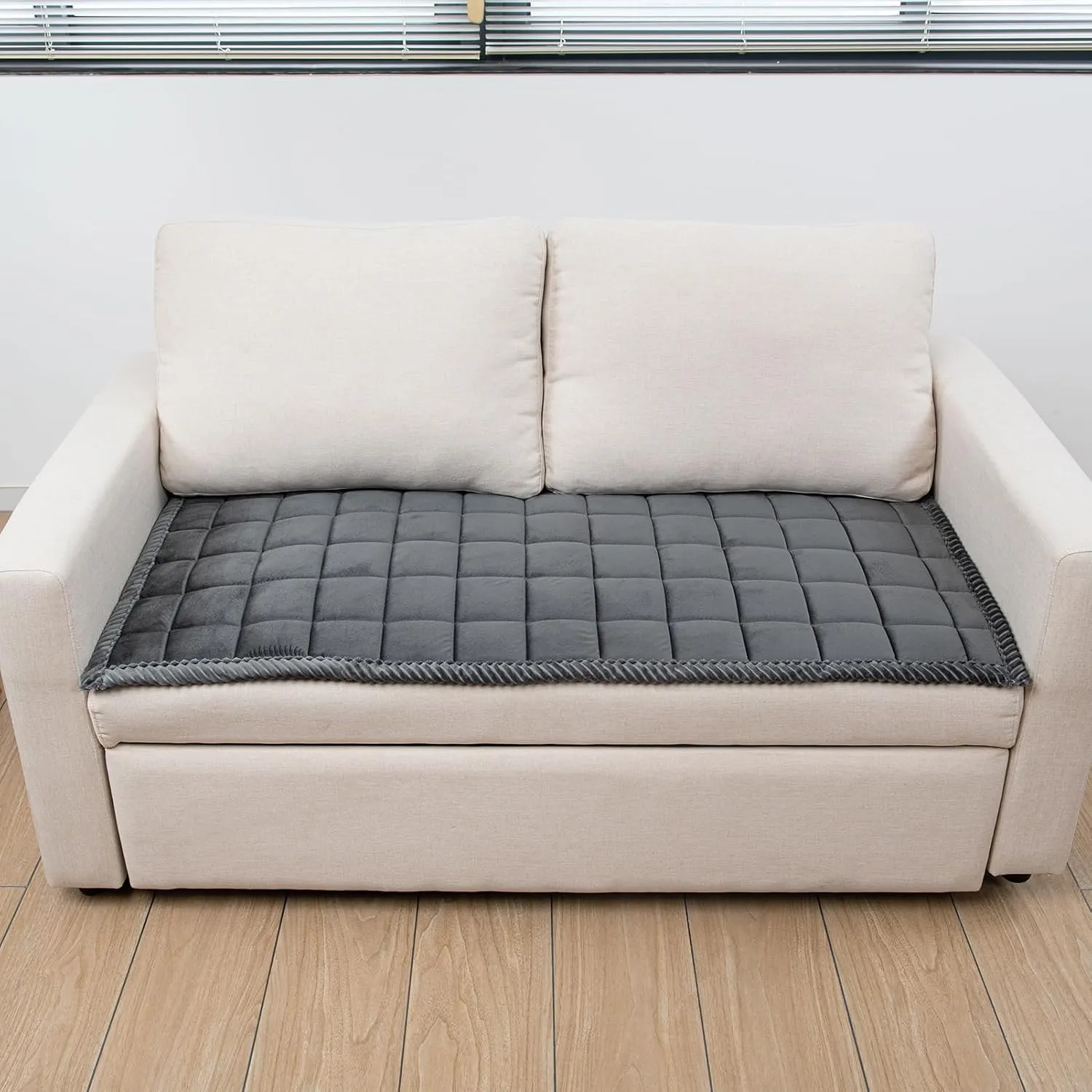 Couch Cover for Dogs Washable Pet Bed Fuzzy Pet Couch Covers Nonslip Couch Slipcover for Dogs, Kids, Pets Friendly Sofa Cover Loveseat Covers (Dark Gray, 21''x59''/Rectangular)