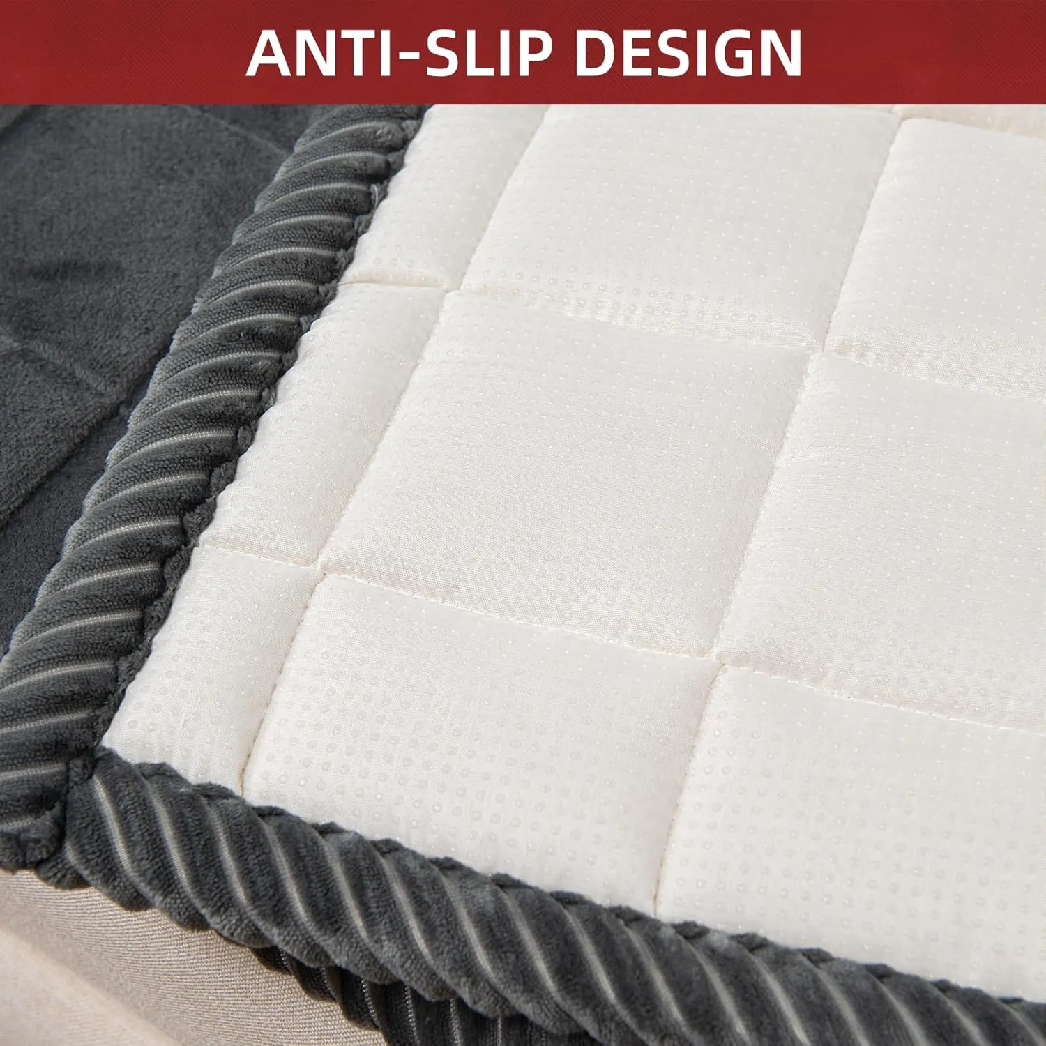Couch Cover for Dogs Washable Pet Bed Fuzzy Pet Couch Covers Nonslip Couch Slipcover for Dogs, Kids, Pets Friendly Sofa Cover Loveseat Covers (Dark Gray, 21''x59''/Rectangular)