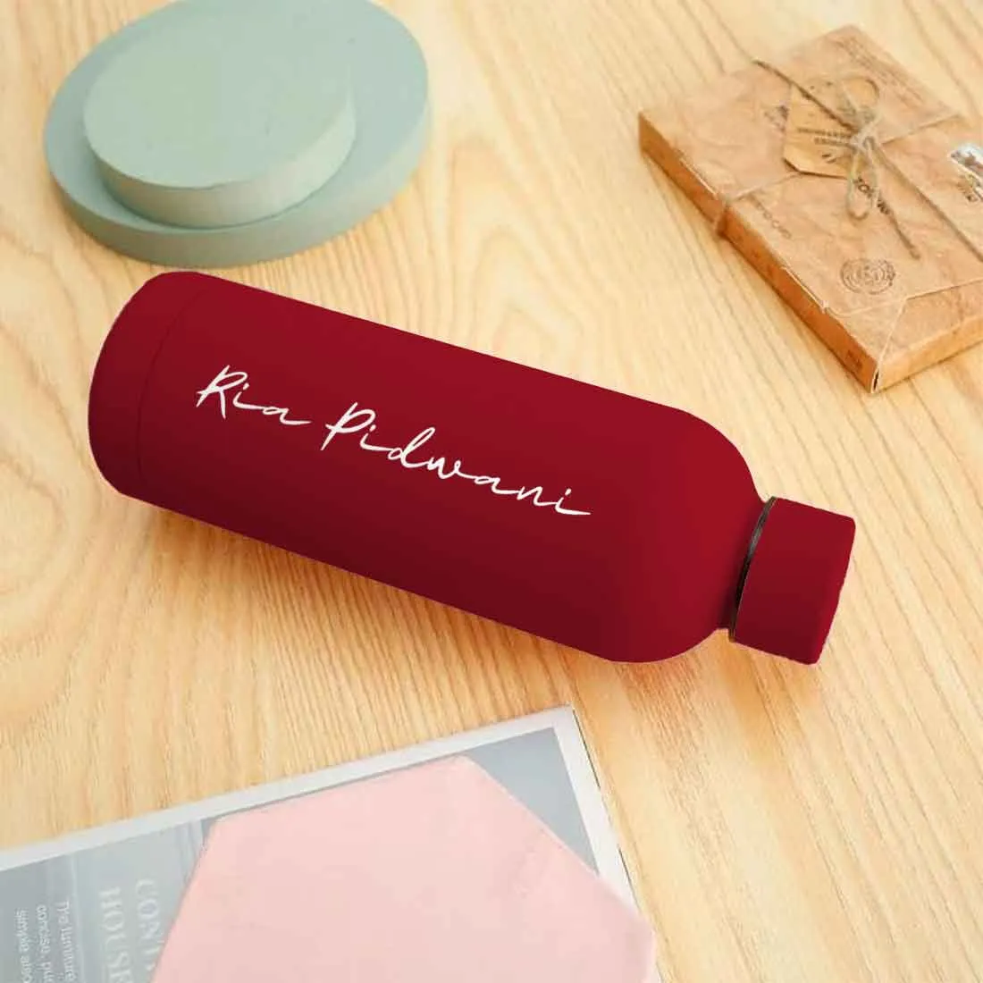Customized Water Bottles with Names Stainless Steel Double Insulated Water Bottles for Travel Office Gym Home - BPA Free, Leakproof
