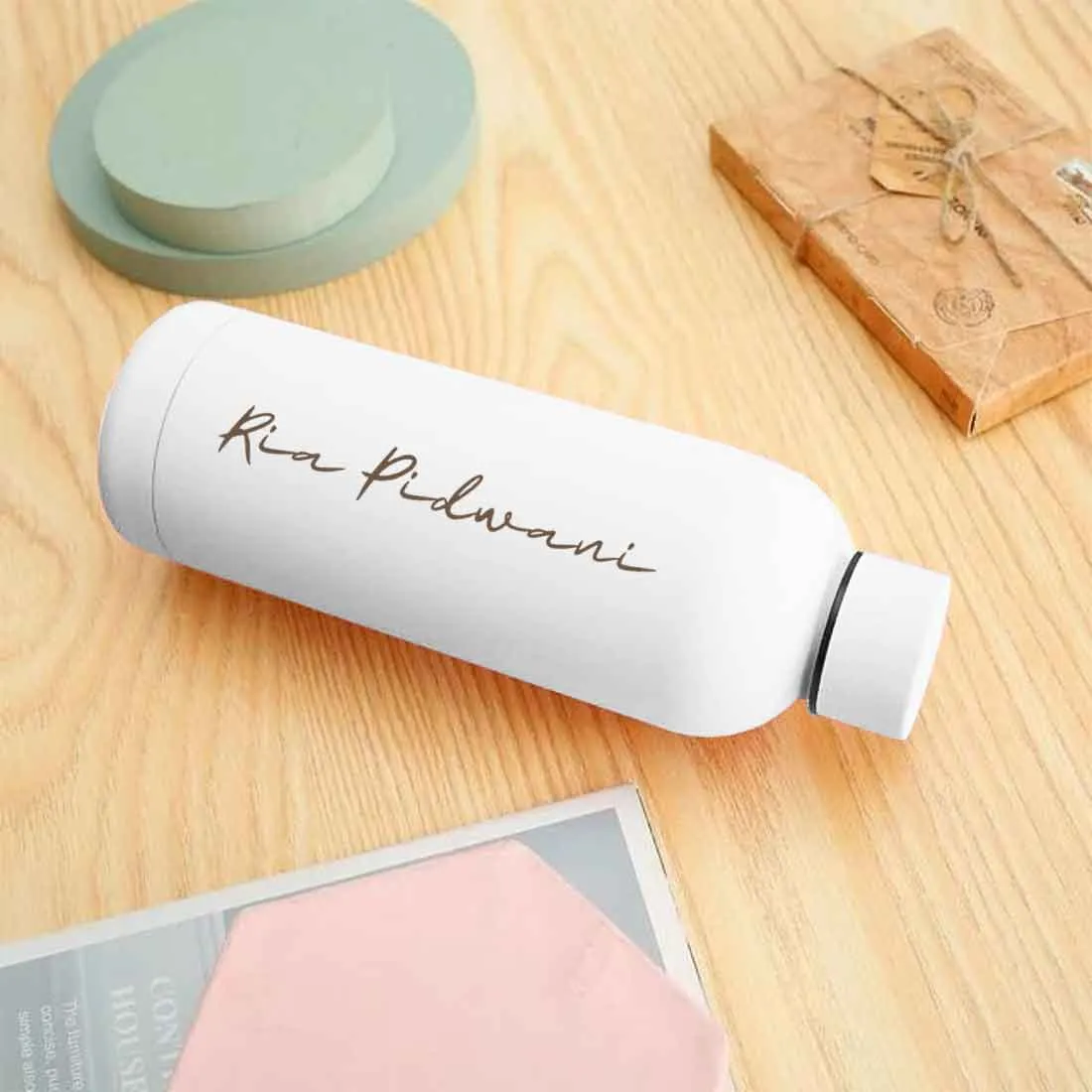 Customized Water Bottles with Names Stainless Steel Double Insulated Water Bottles for Travel Office Gym Home - BPA Free, Leakproof