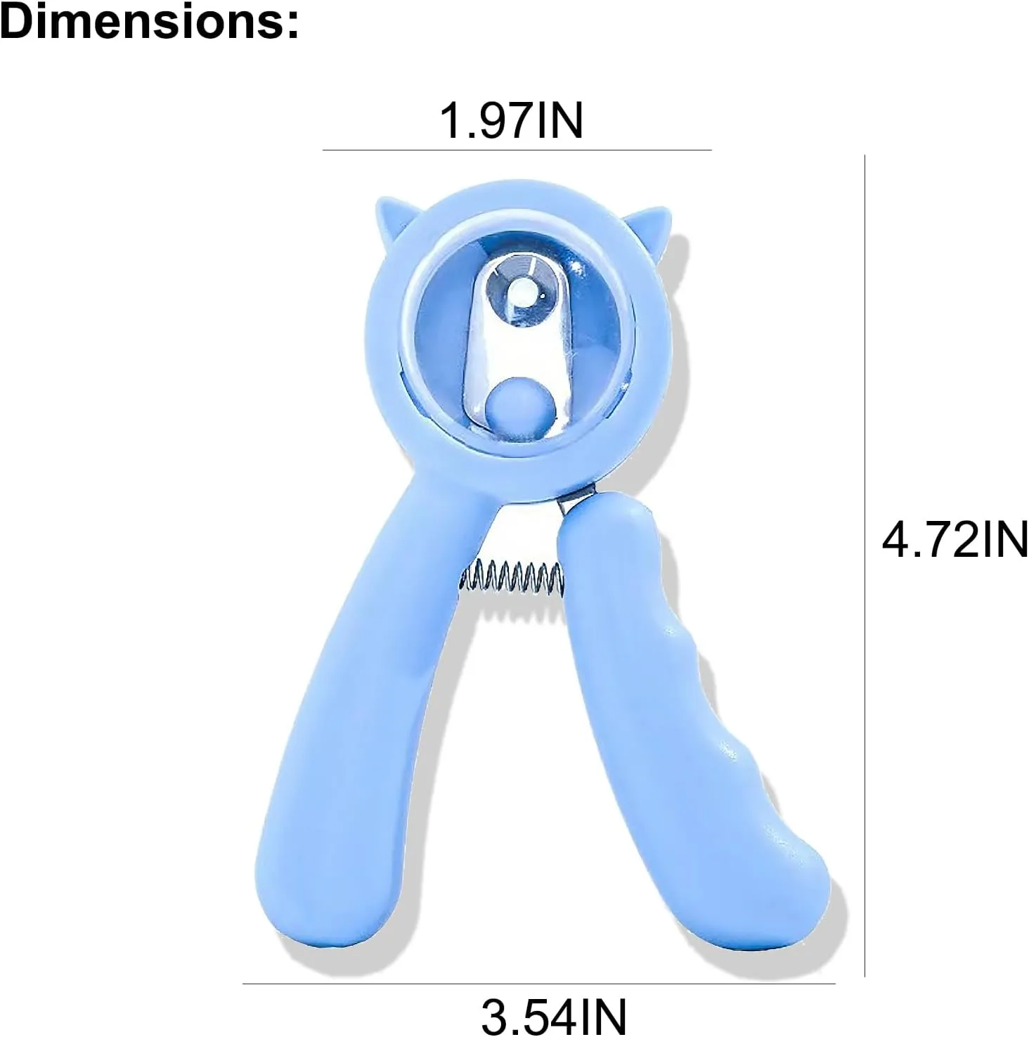 Dog Anti-Splash Pet Nail Clippers and Trimmer Set, Professional Stainless Steel Dog & Cat Nail Clippers with Safety Guard, Nail File, and Non-Slip Handle for Safe, Painless Grooming at Home, Blue