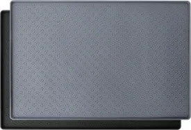 Dog Cat Feeding Mat for Food and Water 23.6" x 15.7" Silicone Waterproof Pet Mat With Raised Edges to Prevent Spills (Silicone-Grey)