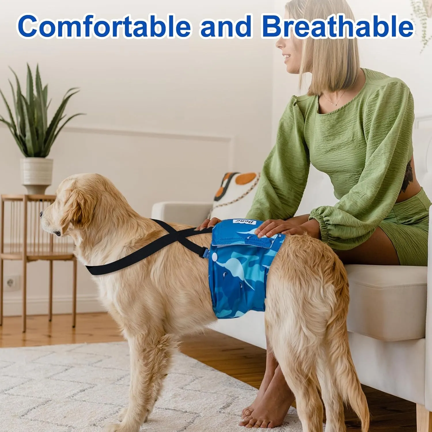 Dono Reusable Belly Bands for Male Dogs with Suspender, 3 Pack Washable Dog Diapers Male, High Absorbency Male Dog Wraps, Leakproof Doggie Puppy Doggy Diapers, Sharks Dinosaurs Trucks, X-Small