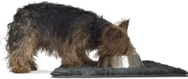 Furhaven 24" x 18" Highly Absorbent Dog Door Mat for Muddy Paws, 100% Washable, Perfect for Entryway, Kitchen, & Bathroom Use - Chenille Shammy Rug - Charcoal (Gray), Small