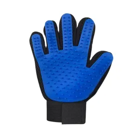 Hair Remover Glove Grooming & Massage Mitt with Enhanced Five-Finger Design, Gentle Deshedding for Dogs & Cats with Long or Short Fur, 1 Pack (Right-Hand), Blue