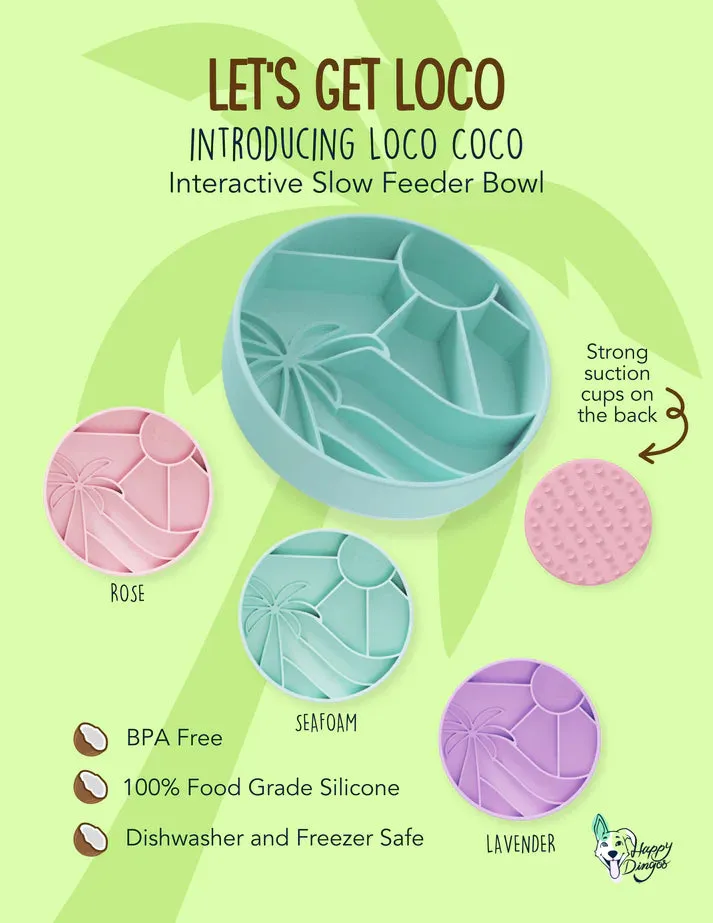 Happy Dingo Loco Coco Interactive Slow Feeder Dog Bowl