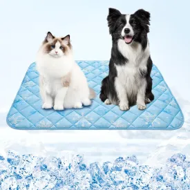 Homimp Dog Cooling Mat,27.5" x 38.5" Thicken Self-Cooling Mat for Dog Large,Internal Waterproof& Endothermic,Washable Pet Ice Cool Pad Blanket,Pet Sleeping Pad for Indoor Outdoor in Summer, Non-Toxic