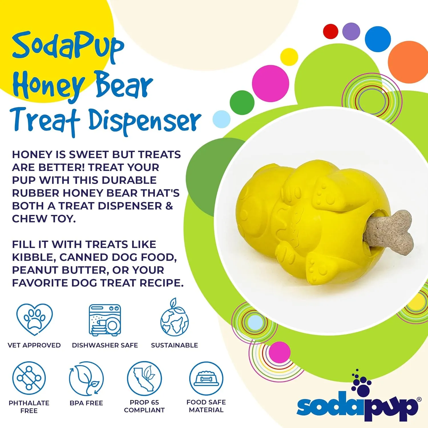 Honey Bear Treat Dispensing Toy