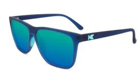 Knockaround Rubberized Navy and Mint Premium Sport Polarized Sunglasses