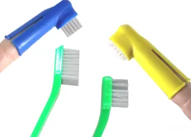 LoveNCreatures  Dog Toothbrush  Dental Care Kit for Pets (Cats, Kitty, Kitten,Puppy, Feline) - Long and Finger Set - Small, Medium to Large Breeds