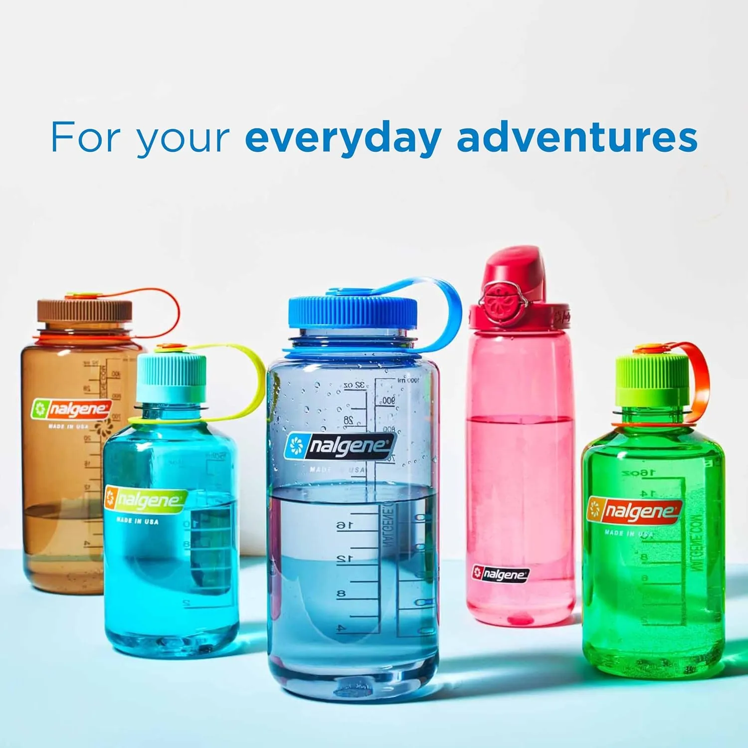 Nalgene Sustain Tritan BPA-Free Water Bottle Made with Material Derived from 50% Plastic Waste (using ISCC certified mass balance), 32 OZ, Wide Mouth, Cherry Blossom