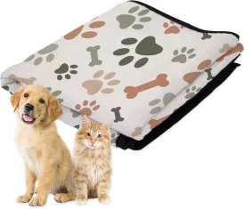 Pet Blanket for Indoor & Outdoor, 50"x 60" Comfortable, Washable & Water Resistance Best for You & Your Pet Picnic & Travel Activity, Foldable Mat for Beach - Paws and Bones - Green
