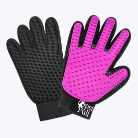 Pet Grooming Gloves with 259 Silicone Tips - Pet Hair Removal Tool Gentle Shedding Dog Washing Gloves - Deshedding Brush Hair Remover Mitts for Dogs & Cats for Long and Short Hair (Pink)