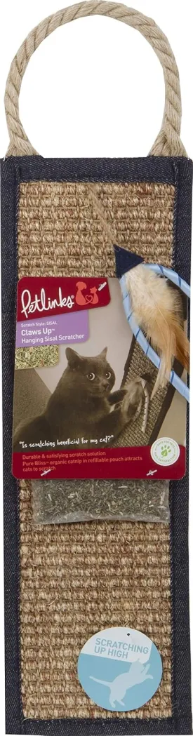 Petlinks Claws Up Hanging Sisal Cat Scratch Mat - Brown, One Size