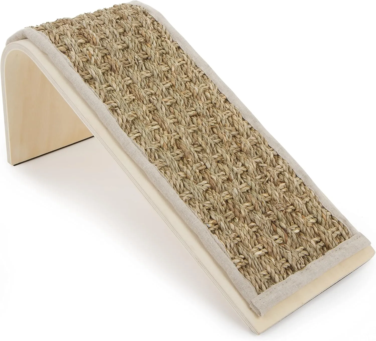 Petlinks Sea Ramp Seagrass Angled Cat Scratcher, Catnip Included - Randomly Selected Color, One Size