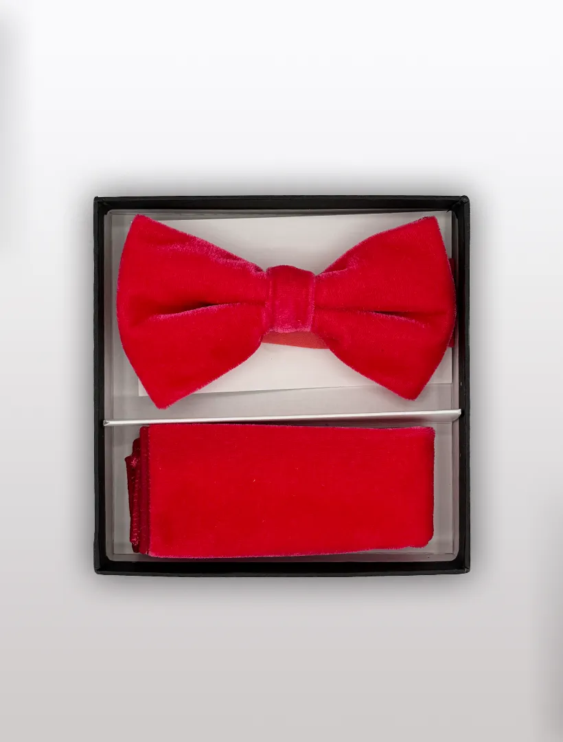 Red Velvet Bowtie and Hanky