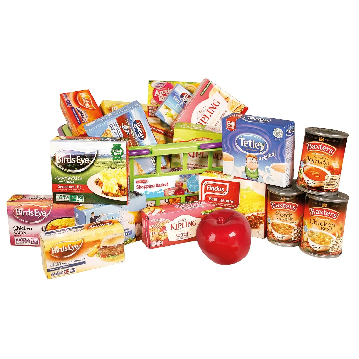 Shopping Basket with Food