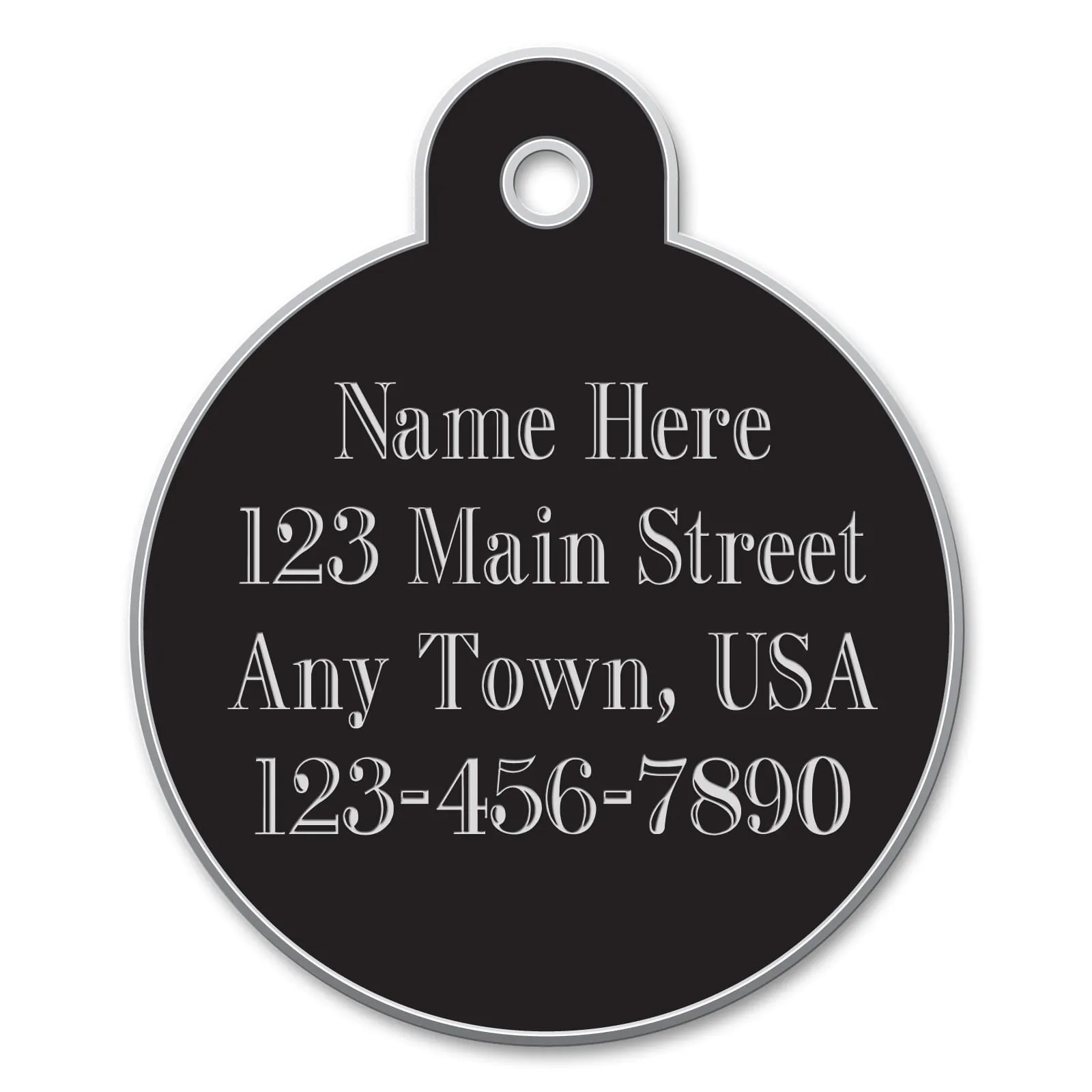 Small Circle Custom Personalized Dog Tags