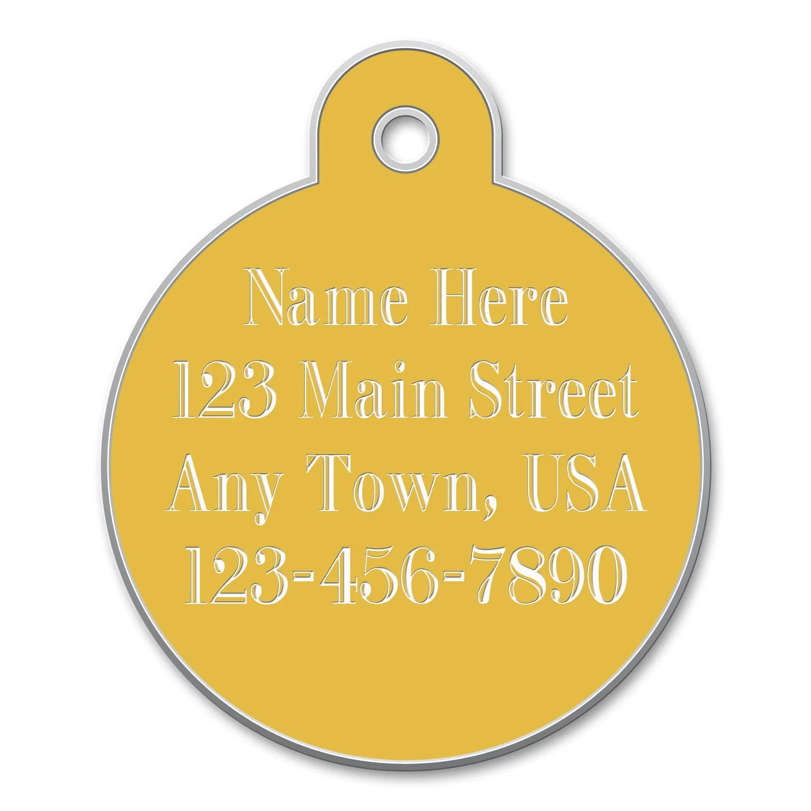 Small Circle Custom Personalized Dog Tags