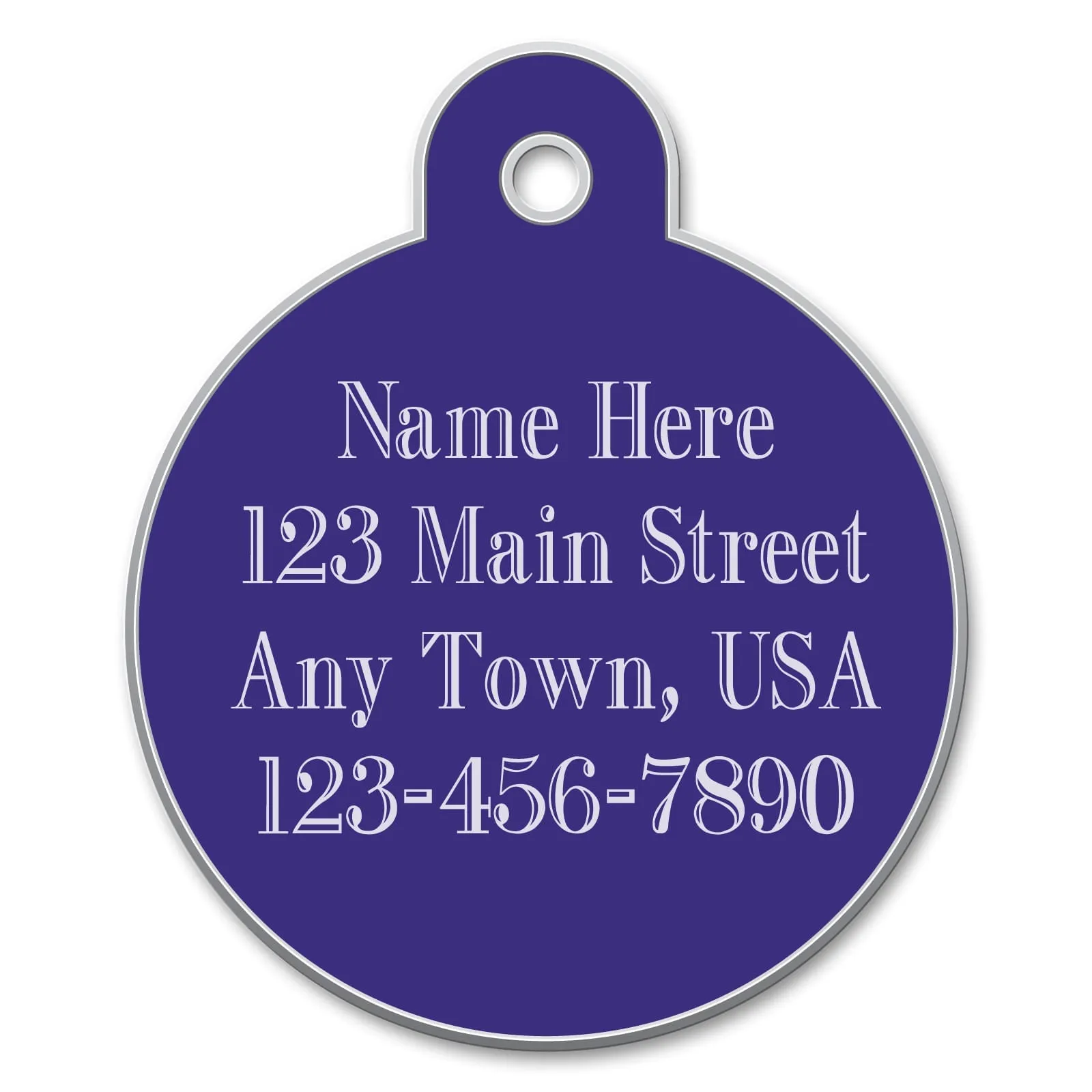 Small Circle Custom Personalized Dog Tags