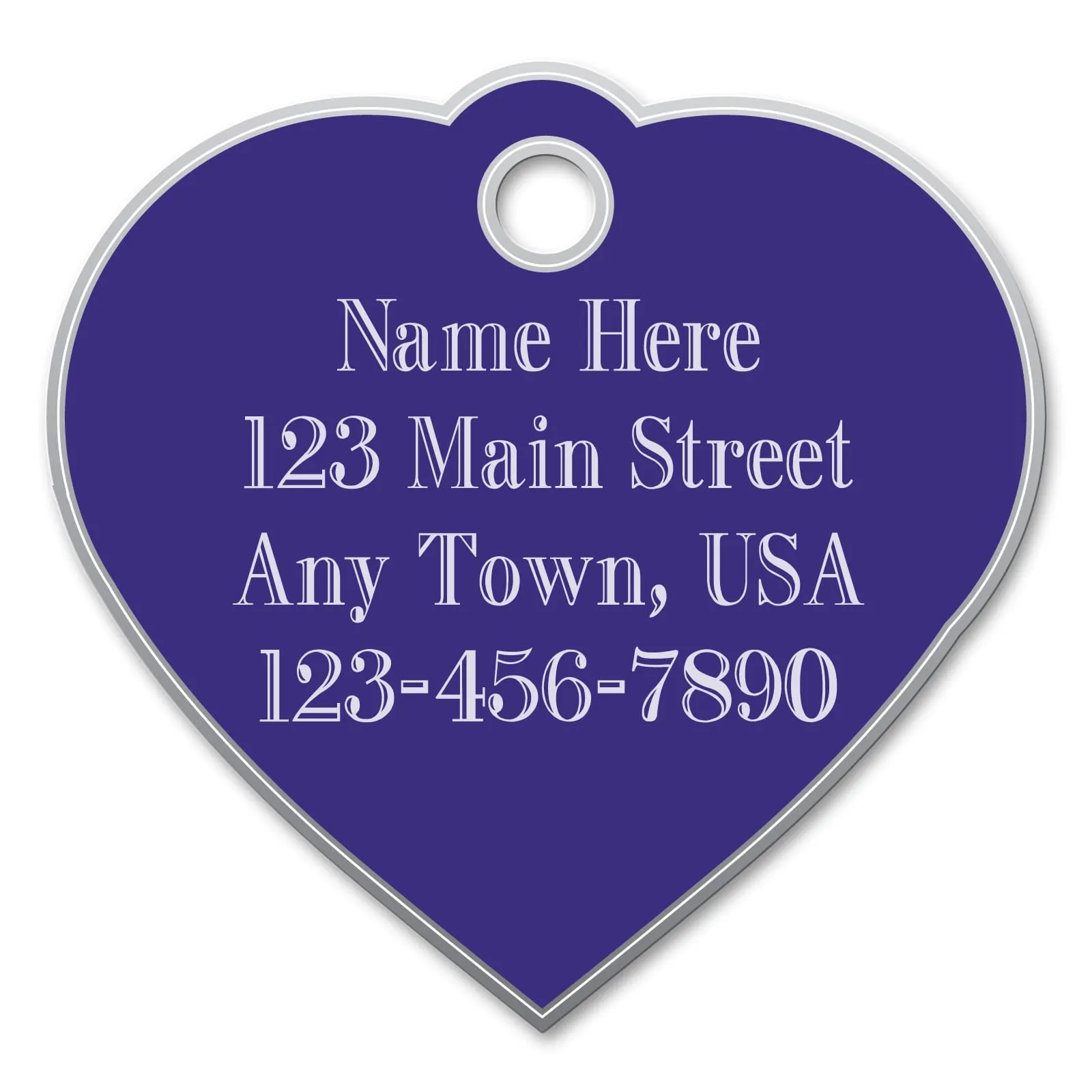 Small Heart Shaped Custom Personalized Dog Tags