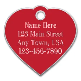 Small Heart Shaped Custom Personalized Dog Tags