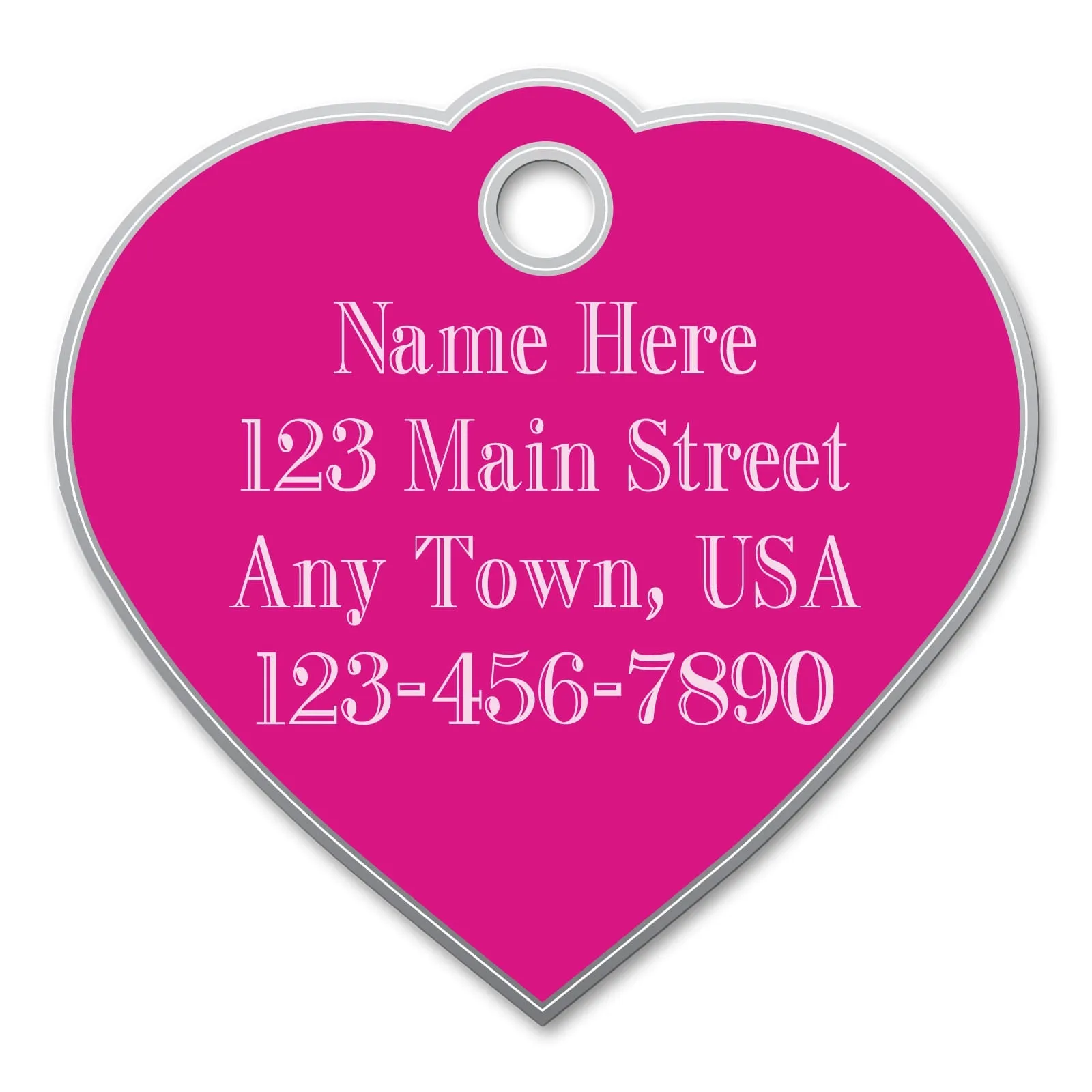 Small Heart Shaped Custom Personalized Dog Tags