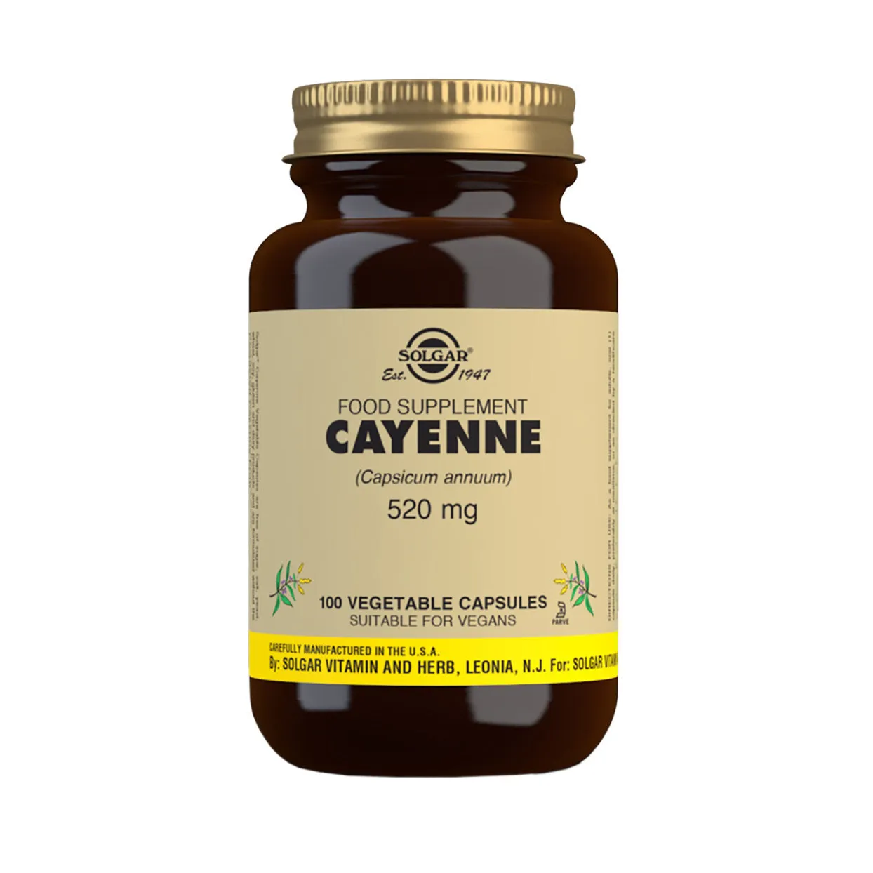 Solgar Cayenne 520mg 100 Veggie Capsules