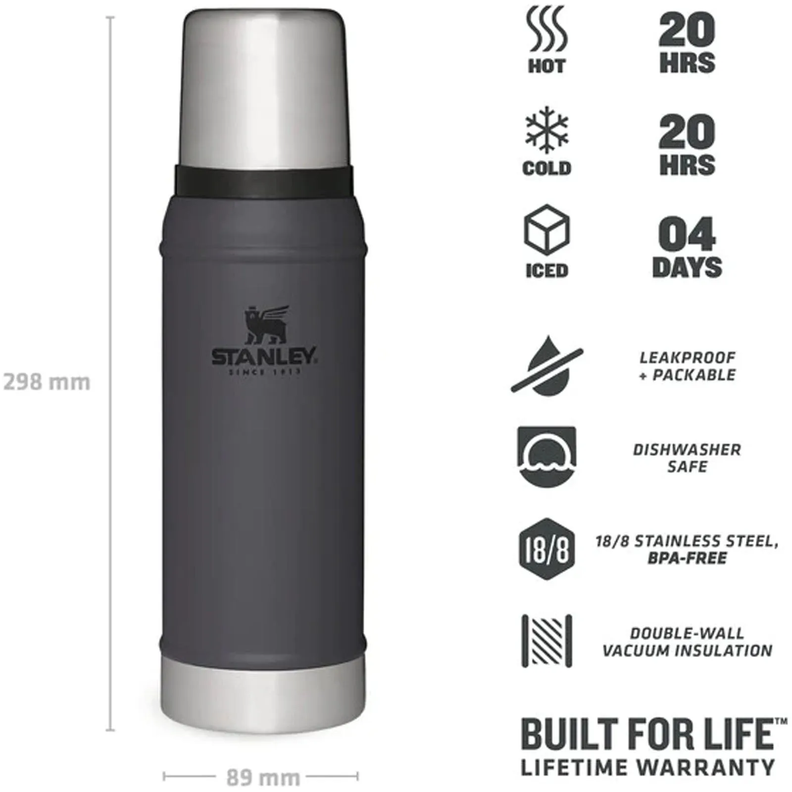 Stanley 0.75L Classic Legendary Thermal Cold Water Bottle
