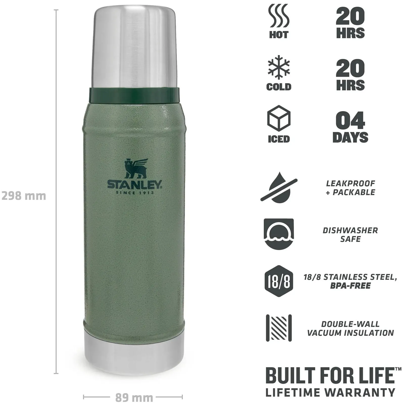 Stanley 0.75L Classic Legendary Thermal Cold Water Bottle