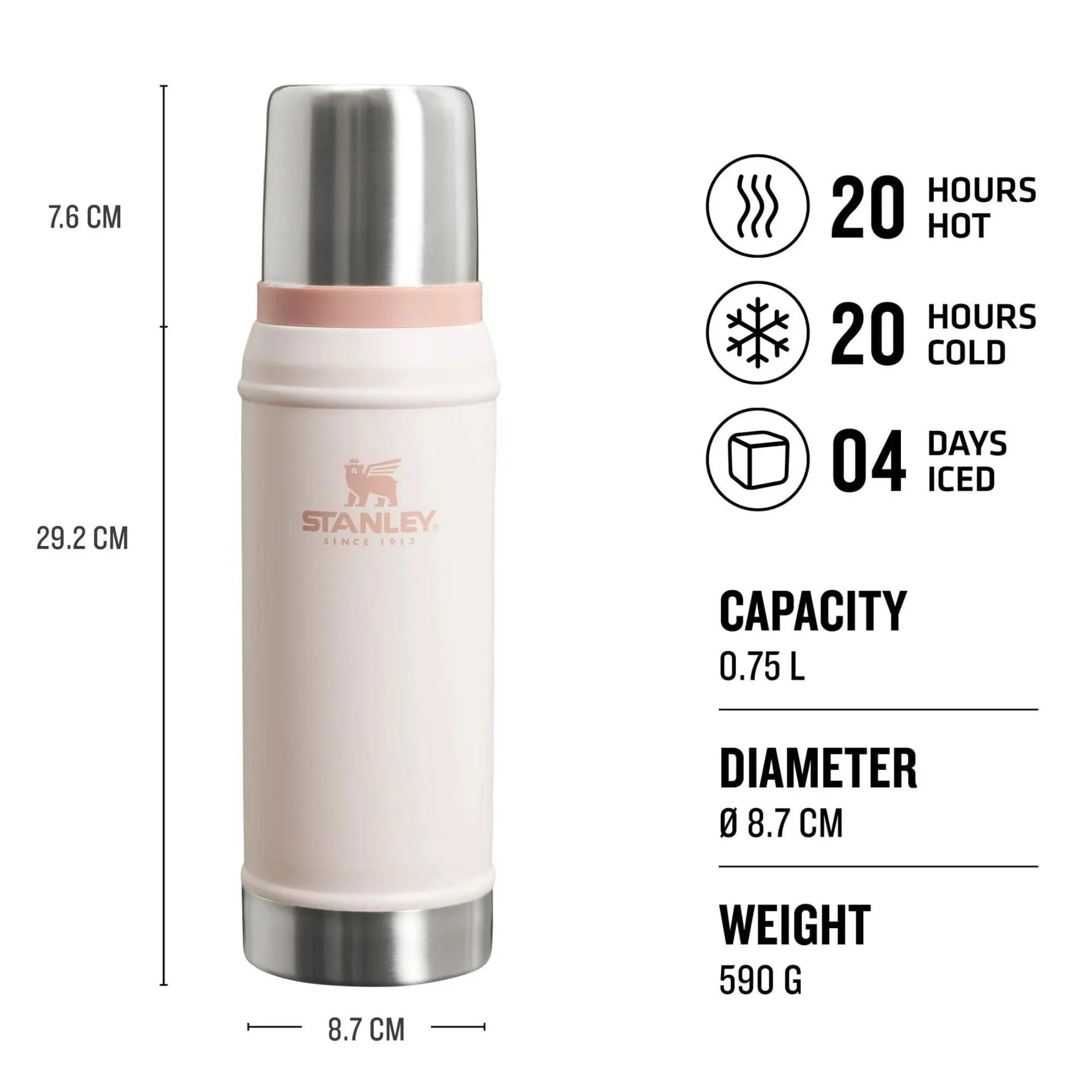 Stanley 0.75L Classic Legendary Thermal Cold Water Bottle