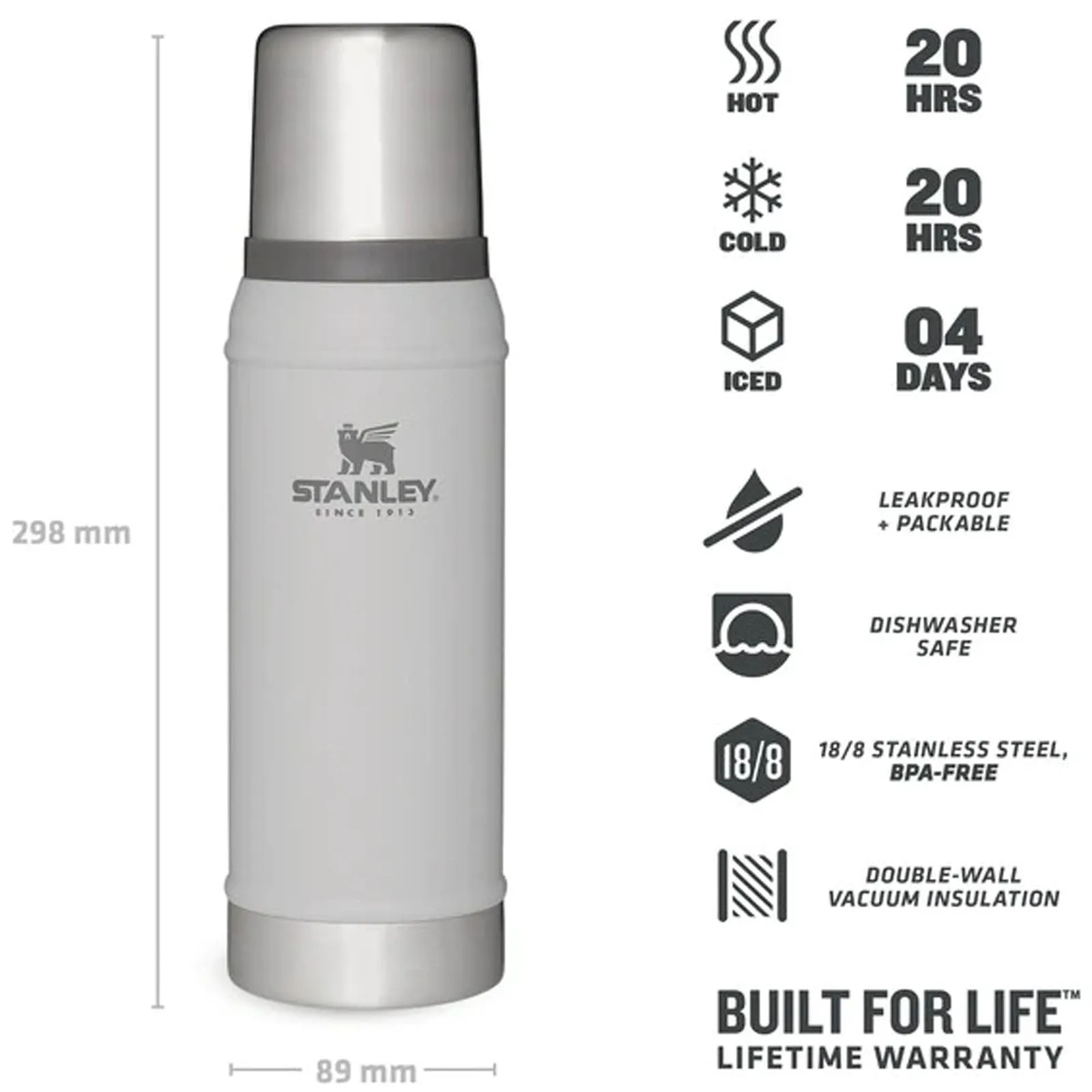 Stanley 0.75L Classic Legendary Thermal Cold Water Bottle