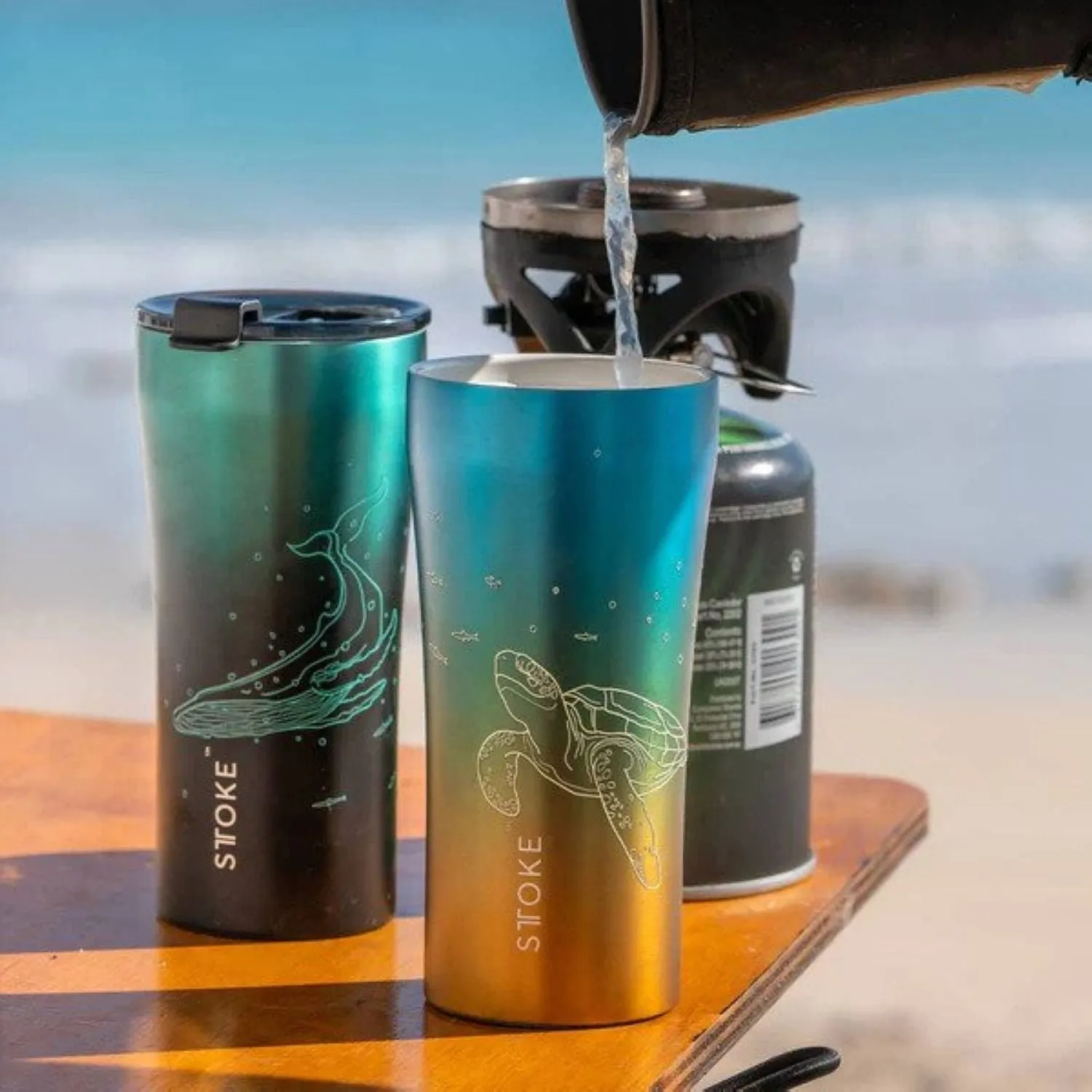 STTOKE Limited Edition Leakproof Ombre Ocean Insulated Cup 16oz