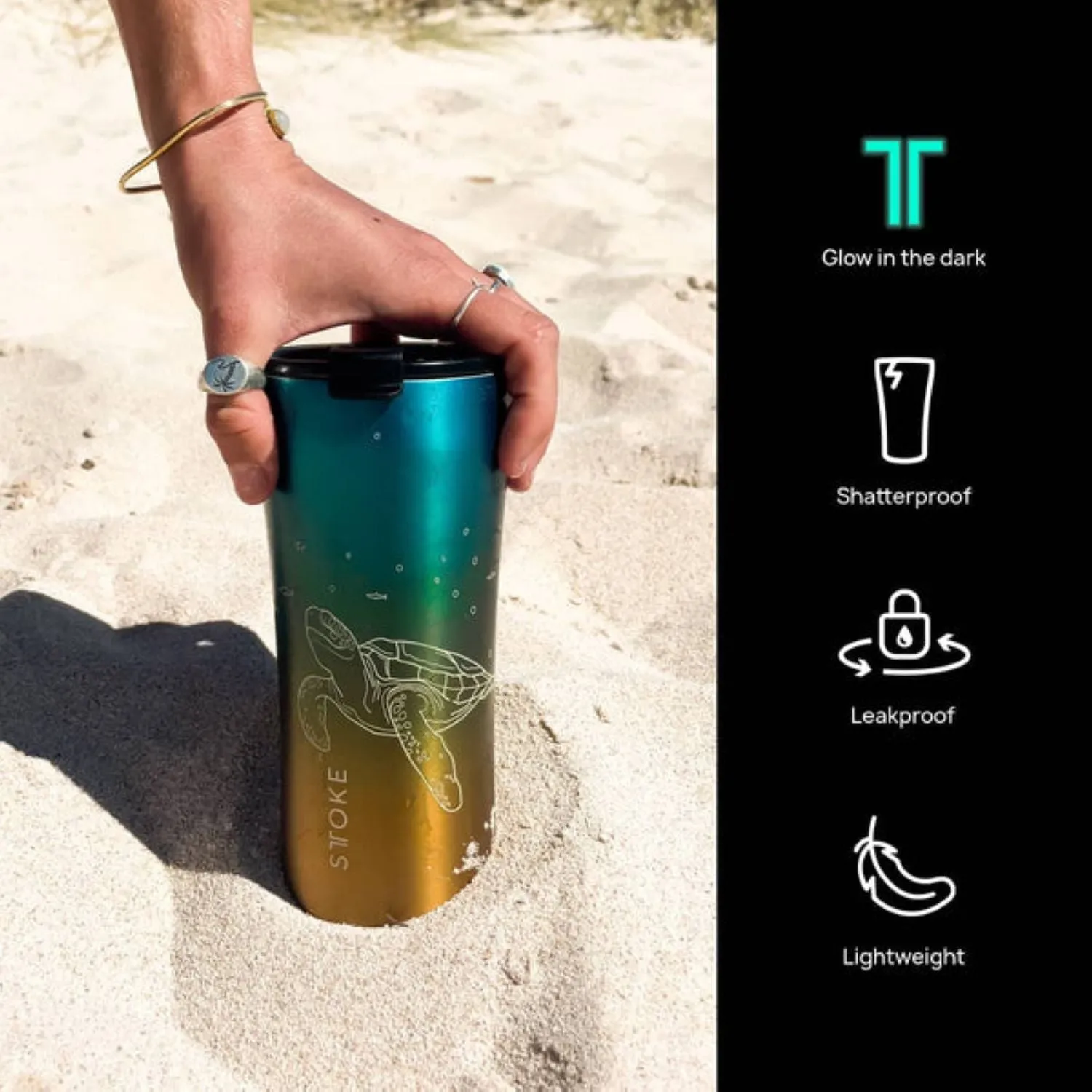 STTOKE Limited Edition Leakproof Ombre Ocean Insulated Cup 16oz