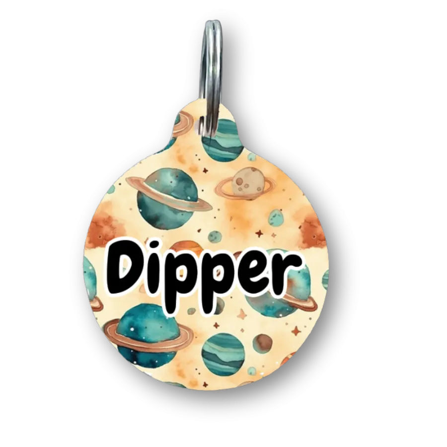 The Planet Seeker Circle Pet Tag