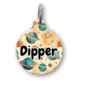 The Planet Seeker Circle Pet Tag
