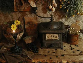 Tin Coffee Grinder Mill with Drawer for your Pantry
