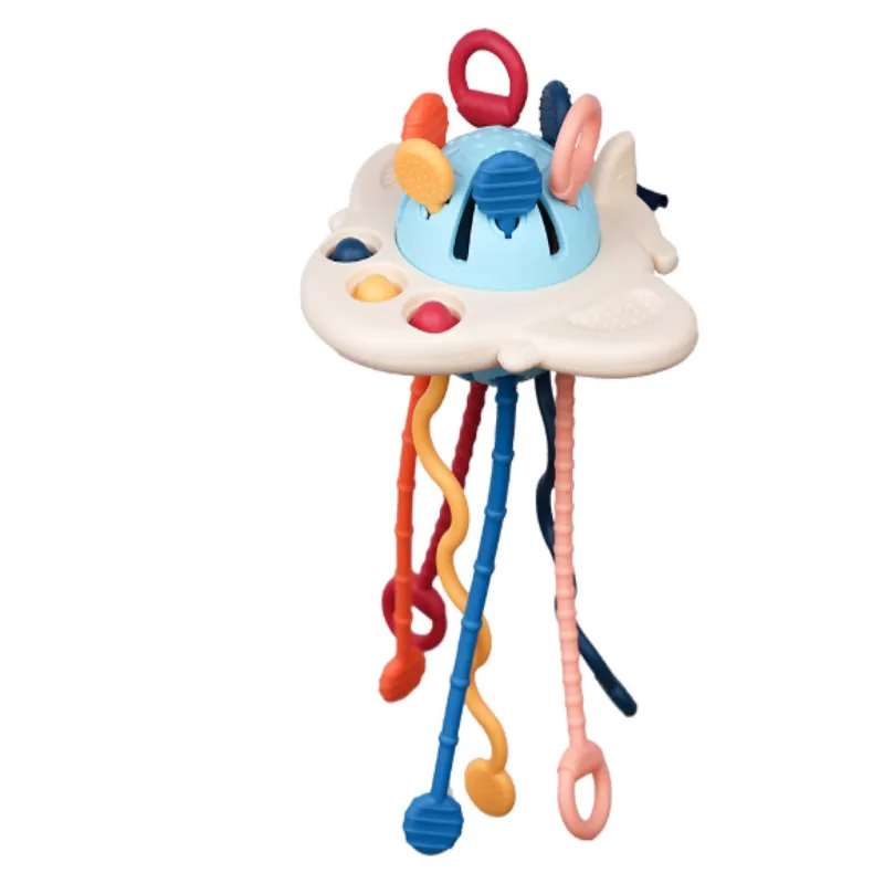 Toys For 18M Infant Food Grade Silicone Pull String Activity Toy