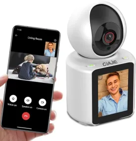 Two-Way Video Camera 2.8-inch Screen,Pet Camera,Dog Camera,Indoor Home Nanny Camera,Baby/Elder/Nanny/Dog/Pet Camera with Phone App(Im Cam),360Smart Security Camera,1080p HD
