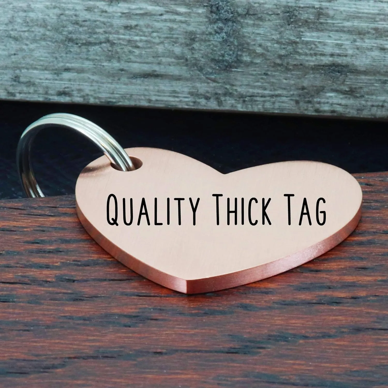 Ultra Joys Dog ID Tag, Custom Dog Tag Personalized Cat Tag, Pet ID Tag, Brushed Stainless Steel Heart Cat Tags Pet Tags Rose Gold Small