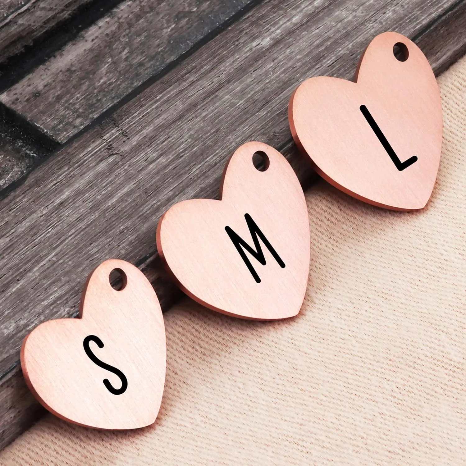 Ultra Joys Dog ID Tag, Custom Dog Tag Personalized Cat Tag, Pet ID Tag, Brushed Stainless Steel Heart Cat Tags Pet Tags Rose Gold Small
